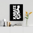 Quadro Decorativo Karatê Preto E branco 45x34cm - Com Vidro M