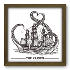 Quadro Decorativo - Kraken - 33cm X 33cm - 117qddm