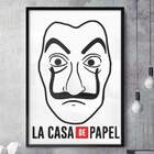 Quadro Decorativo La Casa De Papel Máscara  20x30cm
