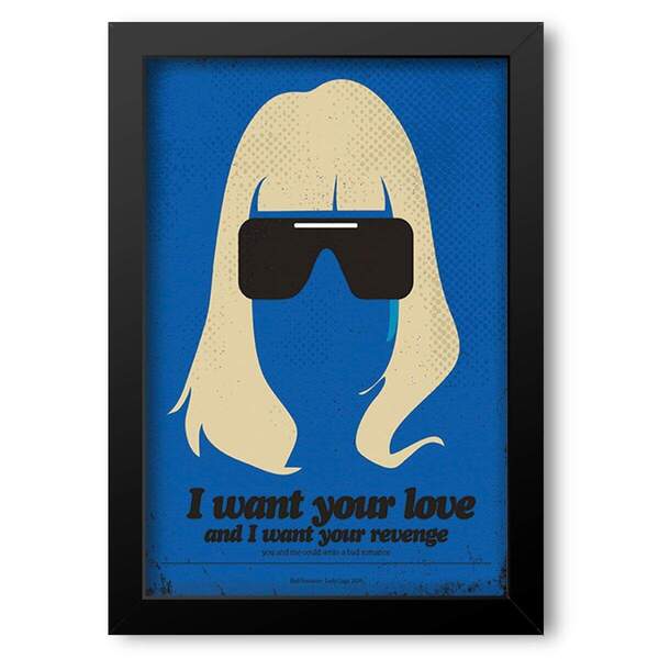 Quadro Decorativo Lady Gaga Minimalista  20x30cm