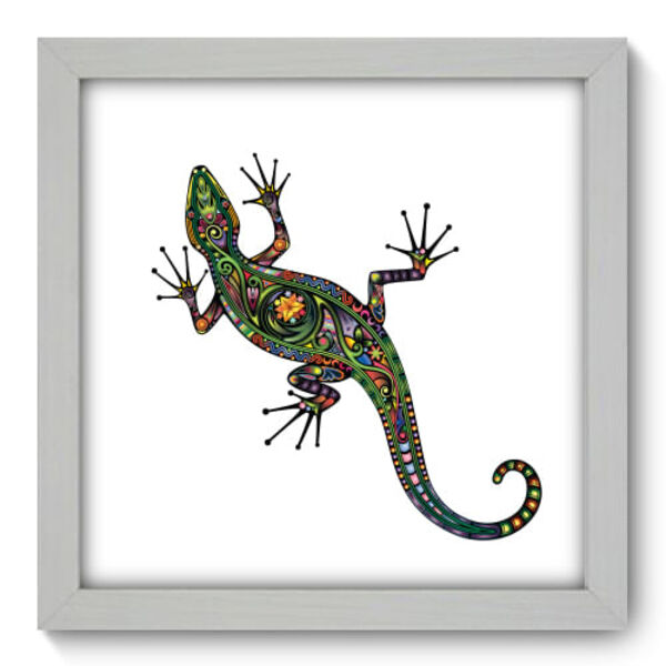Quadro Decorativo - Lagarto - 22cm X 22cm - 018qnsab