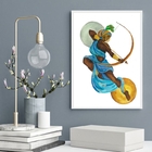 Quadro Decorativo Lagunedé 33x24cm - Com Vidro Moldura:madeir