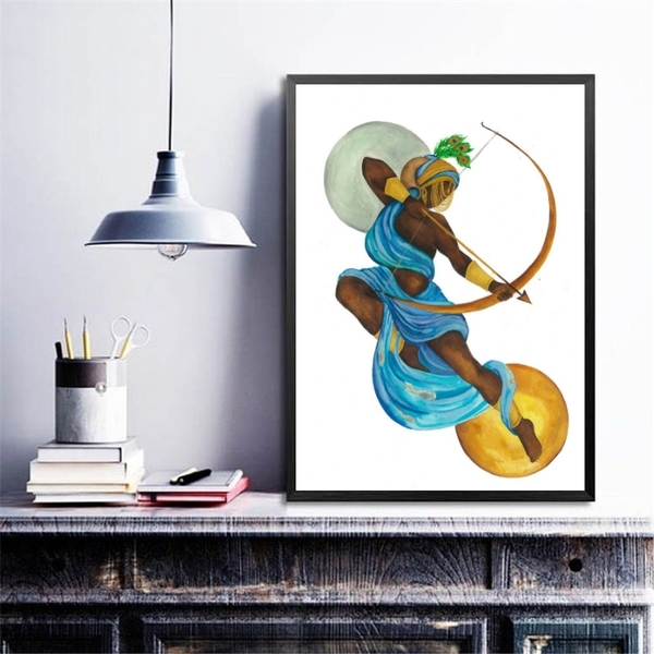 Quadro Decorativo Lagunedé 45x34cm Moldura:madeira Branca