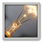 Quadro Decorativo - Lâmpada - 33cm X 33cm - 253qddb