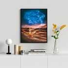 Quadro Decorativo Lâmpada Mágica 33x24cm - Com Vidro Moldura: