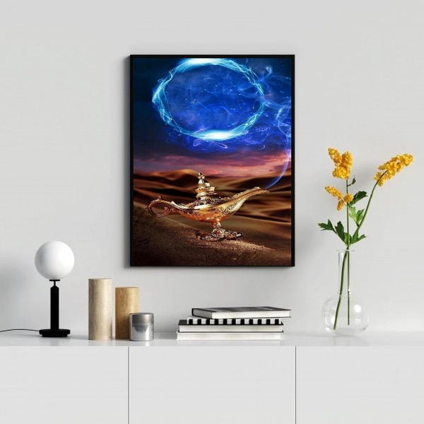 Quadro Decorativo Lâmpada Mágica- Arquétipo 45x34cm Moldura:m