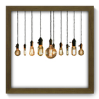 Quadro Decorativo - Lampâdas - 33cm X 33cm - 145qddm