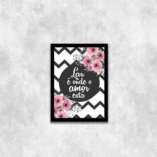 Quadro Decorativo Lar É Onde O Amor Está 45x34cm A3 (45 X 34)