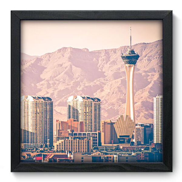 Quadro Decorativo - Las Vegas - 33cm X 33cm - 061qnmbp
