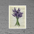 Quadro Decorativo Lavanda 24x18cm - Com Vidro Moldura:madeira