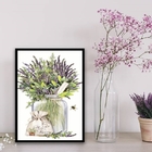 Quadro Decorativo Lavanda Provençal 33x24cm - Com Vidro Moldu