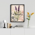 Quadro Decorativo Lavanda Provence Retrô 45x34cm - Com Vidro
