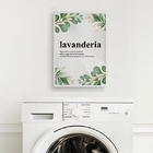 Quadro Decorativo Lavanderia Significado 24x18cm - Com Vidro