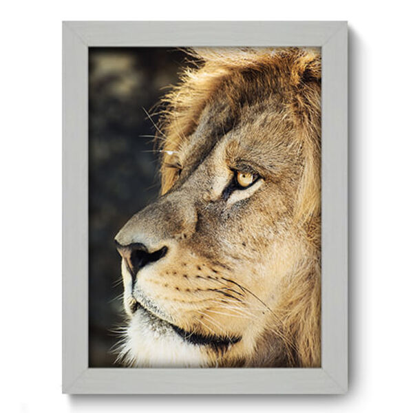 Quadro Decorativo - Leão - 19cm X 25cm - 077qdsb