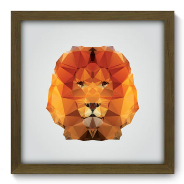 Quadro Decorativo - Leão - 33cm X 33cm - 050qdsm