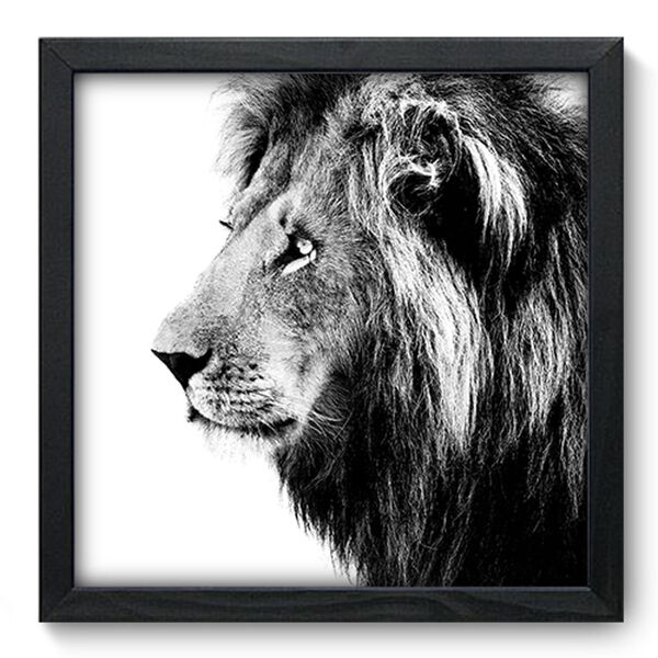 Quadro Decorativo - Leão - 33cm X 33cm - 122qdsp