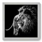 Quadro Decorativo - Leão - 33cm X 33cm - 194qdsb