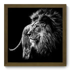 Quadro Decorativo - Leão - 33cm X 33cm - 194qdsm