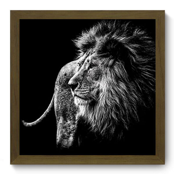 Quadro Decorativo - Leão - 33cm X 33cm - 194qdsm
