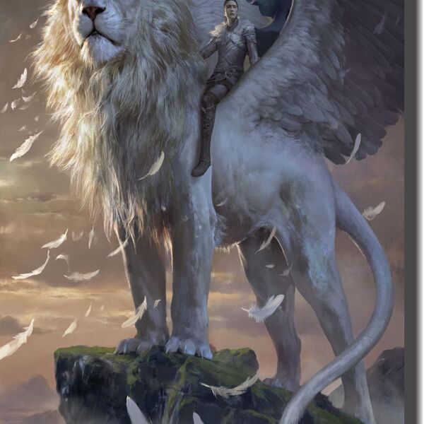 Quadro Decorativo Leão Alado Para Sala Peça