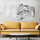 Quadro Decorativo Leão Albino Varias Peças Para Salão