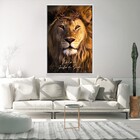 Quadro Decorativo Leão Da Tribo De Judá Moderno Com Moldura E