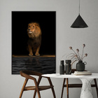 Quadro Decorativo Leão Espelhado