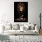 Quadro Decorativo Leão Eu Sou Sem Moldura E Sem Vidro 100x160