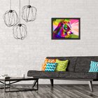 Quadro Decorativo Leão Geométrico Colorido