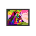 Quadro Decorativo Leão Geométrico Colorido