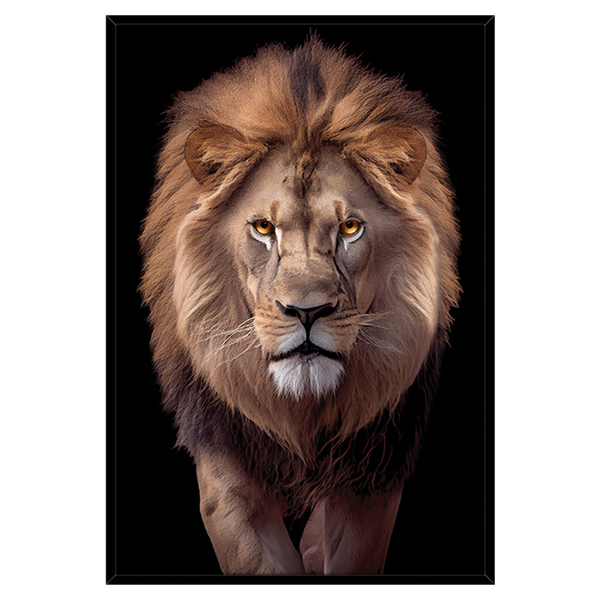 Quadro Decorativo Leão Judá  Moldura Cx Alta 100x66 - Moldura