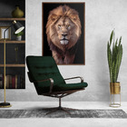 Quadro Decorativo Leão Judá  Moldura Cx Alta 100x66 - Moldura