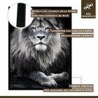 Quadro Decorativo Leão King 003 Moldura Em Madeira Com Vidro