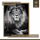 Quadro Decorativo Leão King 003 Moldura Em Madeira Com Vidro