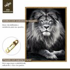 Quadro Decorativo Leão King 003 Moldura Em Madeira Com Vidro