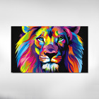 Quadro Decorativo Leão Moderno Para Sala 1 Peça