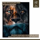 Quadro Decorativo Leão Predador 002 Moldura Em Madeira Com Vi