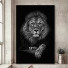 Quadro Decorativo Leão Preto E Branco Judá Grande 80x60