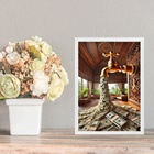 Quadro Decorativo Lei Da Atração - Torneira De Dinheiro 24x18