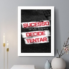 Quadro Decorativo Lembre-se 24x18cm - Com Vidro Moldura Branca