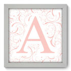 Quadro Decorativo - Letra A - 22cm X 22cm - 051qdbb