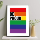 Quadro Decorativo Lgbt Be Proud 33x24cm - Com Vidro Moldura:m