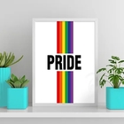 Quadro Decorativo Lgbt Pride 24x18cm Moldura:madeira Preta