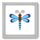 Quadro Decorativo - Libélula Azul - 22cm X 22cm - 012qdib
