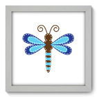Quadro Decorativo - Libélula Azul - 22cm X 22cm - 012qdib