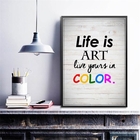 Quadro Decorativo Life Is Art 33x24cm - Com Vidro Moldura:mad