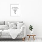 Quadro Decorativo Line Drawing Elefante