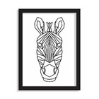 Quadro Decorativo Line Drawing Zebra