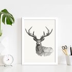 Quadro Decorativo Linedrawing Deer