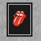 Quadro Decorativo Língua Rolling Stones 24x18cm - Com Vidro M